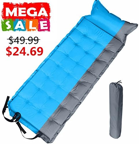ihoven Premium Self-Inflating Sleeping Pad, Inflatable Foam Sleeping Mat for Camping, Travelling - Lightweight, Compact and Durable - Works Perfectly with a Mummy or Envelope Sleeping Bag