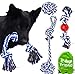 4LegsFriend Rope Toys for Large Dogs & Puppies 4-Pack – Natural Cotton Rubber Tug-of-War Toy Set – Tough Dog Toys for Aggressive Chewers Improve Dental Hygiene – Machine-Washable Dog Rope Toy Ropes