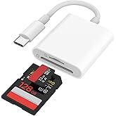 SD Card Reader USB C for iPhone 17/16/15 Series, AIDOUBARA Memory Card Reader with SD and Micro SD Slot, Digital Camera Adapt