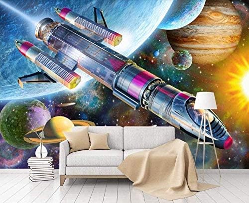 期間限定送料無料 Xiutailtd 写真壁紙3d効果シルク壁紙漫画宇宙宇宙ロケットモダン3d壁紙リビングルーム壁画壁紙 450x315 Cm