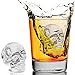 Ice Tray, 3D Skull and Diamond Flexible Silicone Ice Cube Tray, Ice Cube Molds with Lids BPA Free for Whiskey Wine, Cocktails and Beverages by AmpleSky, Set of 2 (Black)