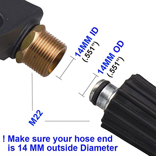 DUSICHIN DUS220 Short Wand High Pressure Washer Handle Gun 3000 PSI Max 5 Pressure Power Washer