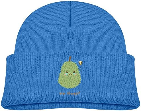 Hinanqugu Children Sad Durian That Gets No Hugs Unisex Winter Warm Knit Hat Cute Soft Stretch Lined Beanie Cap Royalblue