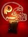 Washington Redskins NFL Light Up Lamp LED Personalized Free Red Skins Football Light Up Light Lamp LED Table Lamp, It's Wow, with Remote, 16 Color Options, Dimmer, Free Engraved, Great Gift