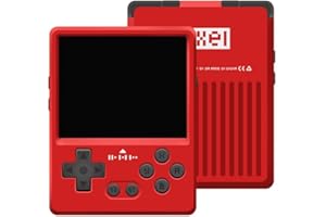 MARRYOO GKD Pixel 2 Console Metal Retro Game Player Portable Mini Pocket Handheld, Preinstalled with 64GB TF Card 1800mAh Battery 2.4-inch IPS Screen Aluminum Body Console Gaming Player (Red 64GB)