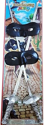 tradeshoptraesio Kit – Zorro 2 Swords 2 MASCHERINE Knight Sword Katana Sabers Carnival Game
