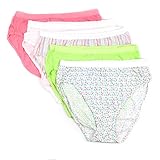 FRUIT OF THE LOOM WOMENS HI-CUT COTTON PANTY PLUS-SIZE 5 PK, ASSORTED (11)
