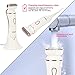 Sminiker Professional Version Electric Razor 4 in 1 Rechargeable Ladies Cordless Electric Shaver with Body Hair Bikini Trimmer Facial Cleansing Wet & Dry Use Shaver for Womens (White)