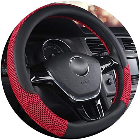 D Shape Steering-Wheel Black Auto Car Steering Wheel Cover Leather 38Cm Wheel Cover Interior Accessories