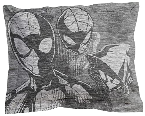Marvel Spiderman Grunge Grey 2 Piece Queen Comforter & Sham Set, 100% Microfiber
