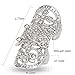 EVBEA Statement Full Finger Rings Fashion Rings for Women(White)