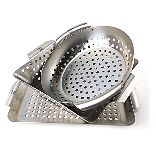 Yukon Glory set of 3 Grill Baskets Patio, Lawn & Garden, Grills & Outdoor Cooking, Outdoor Cooking Tools & Accessories, Grilling Cookware & Rotisseries, Grill Baskets