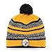 OTS NFL Pittsburgh Steelers Men's Huset Cuff Knit Cap with Pom, Team Color, One Size
