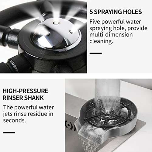 Stainless Steel Glass Rinser for Kitchen Sinks, Faucet Metal Glass