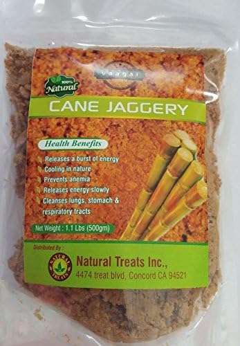 Natural Treats Natural Cane Jaggery / Gur / Gud / Panela 500 gms - Tasty natural sweetener - Raw Sugar