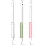 Delidigi Apple Pencil Grip 3 Pack Ergonomic Stylus Grip Silicone Sleeve Accessories Compatible with Apple Pencil 1st and 2nd 