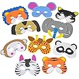 Rhode Island Novelty 1 Dozen 7 Inch - 13 Inch Dress Up Foam Animal Masks