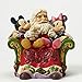 Disney Traditions by Jim Shore Santa with Mickey and Minnie Mouse Stone Resin Figurine, 5.5”