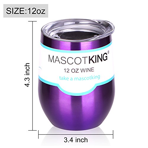 12 oz Insulated Stemless Glass,Stemless Wine Glass,Wine Tumbler, Exclusive for Home, Office,Perfect for Wine,Coffee, Drinks,Champagne,Cocktails