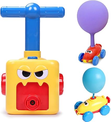 Amazon Com Nextake Balloon Powered Car Inertial Power Car Creative Inflatable Balloon Pump Air Powred Car Balloon Powered Racer Scientific Experiment Toy Gift For Kids 12 Balloons Toys Games