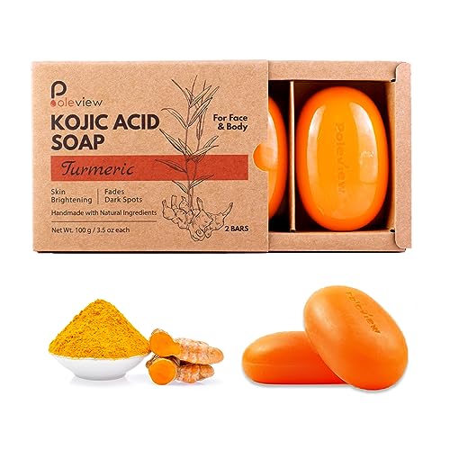 2-Pack Turmeric Glow Soap Bar – Lemon & Kojic Acid, Dark Spot Removal, 100g Each