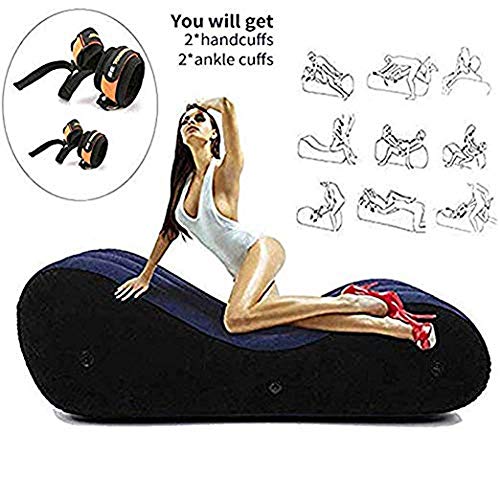 Love MAX Portable Inflatable Sofa PVC + Rubber + Nylon Magic Aid Position for Deeper Position Support PVC Flocking Bed for Couples Travel Exercise Bed Skills