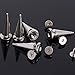 RUBYCA 25MM 100 Sets Large Metal Big Tree Spikes and Studs Metallic Screw-Back for DIY Leather-Craft Silver Color