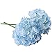 Artificial Hydrangea Flowers, Meiwo 2 Pcs Fake Hydrangea Silk Flowers to Shine Your Wedding Scene Arrangement and Home Party Decor(Blue)