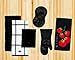 Calphalon Textiles Fiber Reactive Tomato Print on Kitchen Towel, Black