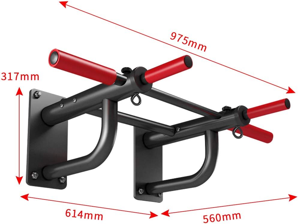 KFK Pull Up Bar Wall Mounted Strength Training Pull-Up Bars Exercise Bar Fitness Equipment : Sports & Outdoors