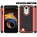 For LG Aristo Case, LG Phoenix 3 Case, LG Fortune Case, LG Rebel 2 LTE Case, LG Risio 2 Case, LG K8 2017 Case, OEAGO [Shockproof] Hybrid Dual Layer Defender Protective Case Cover (Red)