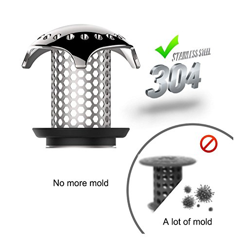 image for Uxoz Drain Hair Catcher,Stainless Steel Bathtub Drain Protector, Anti-