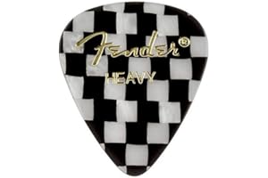 Fender Graphic Guitar Picks 351 Shape, Checker, Heavy, 12-Pack
