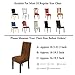 Gold Fortune Spandex Fabric Stretch Removable Washable Dining Room Chair Cover Protector Seat Slipcovers Set of 4 (Black)