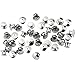 SUBANG 60 Pieces Metal Pin Backs Locking Pin Keepers Locking Clasp with Storage Case