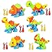 Dinosaur Toys Take Apart Toys with Tools (226 Pieces) - Pack of 6 Dinosaurs with 12 Tools, Construction Engineering Building Play Set for Boys Girls Toddlers, STEM Learning Kit for Kids Age 3+