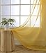 MIUCO 2 Panels Grommet Textured Solid Sheer Curtains 95 Inches Long for Windows (2 x 54 Wide x 95