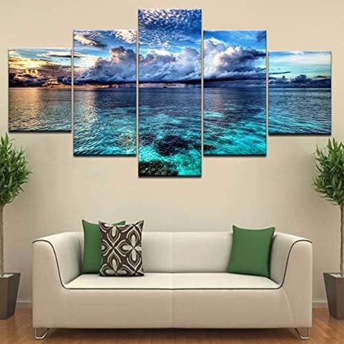5 Unidades Set Nube Cielo Mar Arte De La Pared Pinturas Cuadro