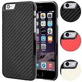 iPhone 6 4.7 Case, CellJoy [Slim Carbon] Apple iPhone 6 (4.7) Case 2014 Release Model (WILL NOT FIT iPhone 6 Plus 5.5) Ultra Slim Fit [Carbon Fiber] Protective Hard Back Case Cover- Slim Case for iPhone 6 4.7 inch (Midnight Black)