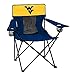 Logo Brands NCAA West Virginia Mountaineers Elite Chair, Unisex Adult Chair with Two Cup Holder, One Size, Team Color