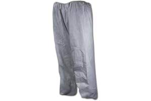 MAGID GLOVE & SAFETY MAGID EconoWear Disposable DuPont Tyvek Pants with Elastic Waist, Case of 50, Size Large, White, P11L