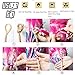 SEGO 20 Inch Dreadlock Extensions for Women/Men Synthetic Handmade Dread Extension Long Single Ended Hippie Style Reggae Hair #Pink 5 Count