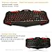 Masione® Domineering LED USB Gaming Keyboard with 7 Adjustable Colorful Backlights--- Illuminated Backlit Halo Breathing light USB Wired Multimedia Pro Gaming Keyboard for PC, Antiskid Hand Holder, Waterproof, Multimedia,Ergonomic