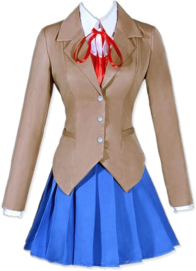 Cosparky Gioco Doki Doki Literature Club Monika Costume Cosplay Costume Di Halloween Uniforme Scolastica Alta Qualita 5 Confezioni Amazon It Abbigliamento