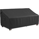 MR. COVER 3-Seater Outdoor Couch Cover Waterproof, 80 Inch Patio Furniture Cover for Sofa, Heavy Duty Polyester & Double-Stitched Seams, Classic Black