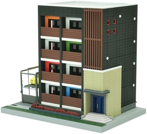 TomyTEC 290674 Apartment Block, Black Model Railway, Mehrfarbig