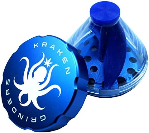 Kraken | 2" Magnetic Funnel Herb Grinder with (Blue)