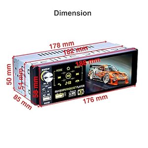 CAMECHO Radio Bluetooth Auto con 4.1 Pollici Autoradio Touch Screen 1 Din Bluetooth RDS/FM/AM Radio/Doppia porta USB… - immagine 3