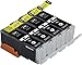 Sherman Ink Cartridges © Compatible Canon PGI-270 4 Pack Black Ink Cartridge for Printers: MG7720, MG6820, MG6821,MG6822, MG5720, MG5722, MG5721 Printer