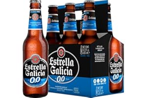 ORCHARD HILL [Pack of 6] Estrella Galicia 0.0% NA Non Alcoholic Beer, Water from A Coruña -12 Fl Oz